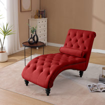 Red chaise deals lounge chair